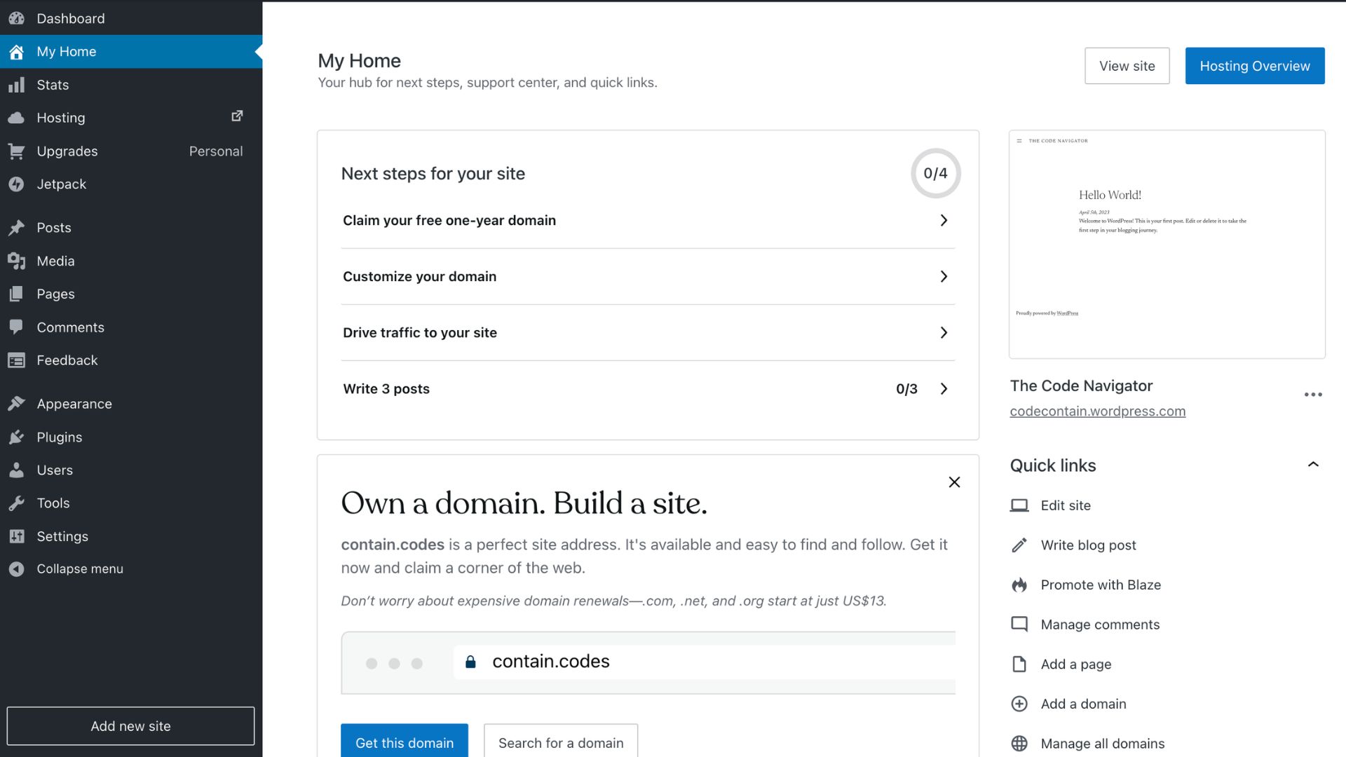 WordPress Install Step 2