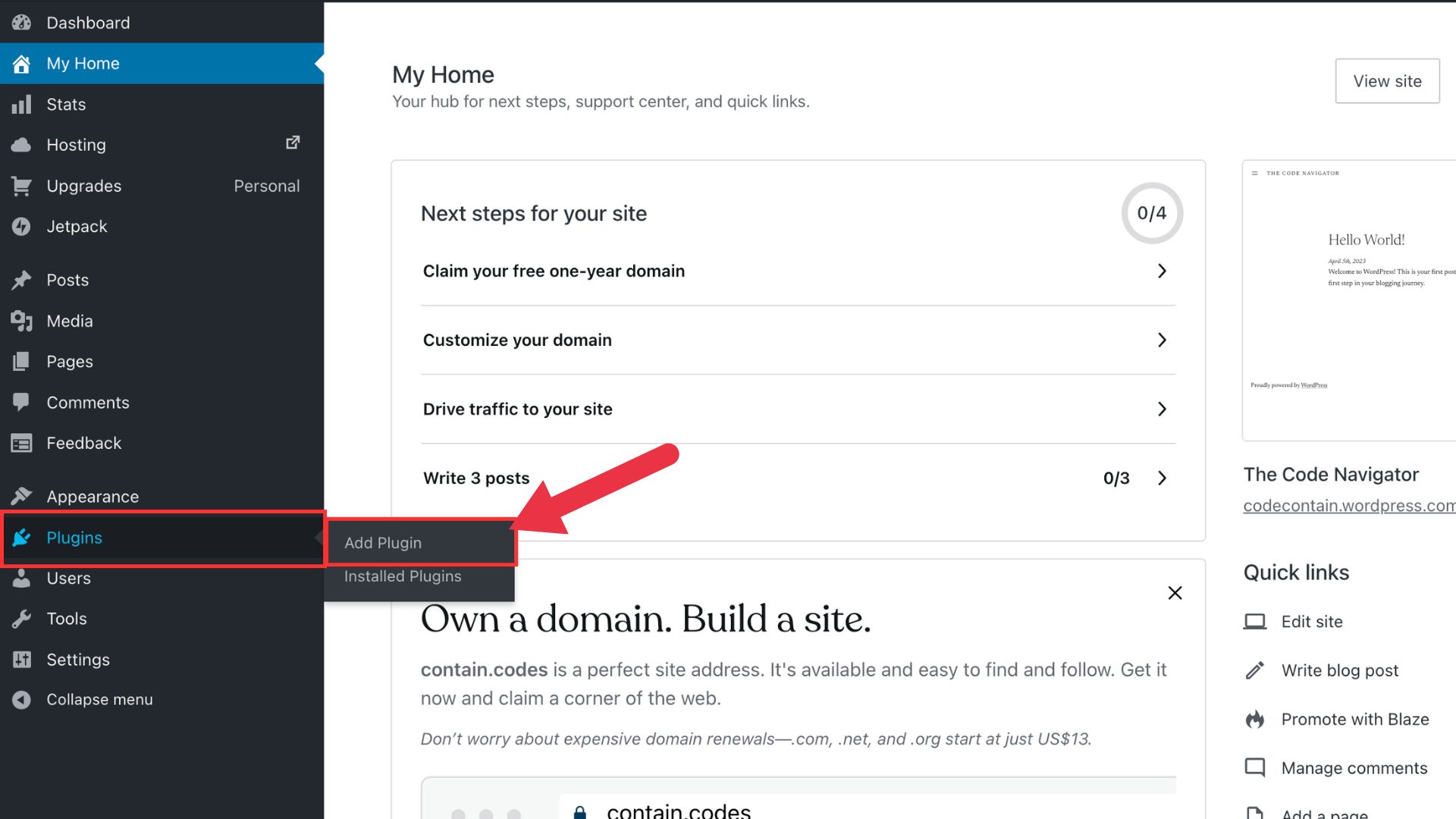 WordPress Install Step 3